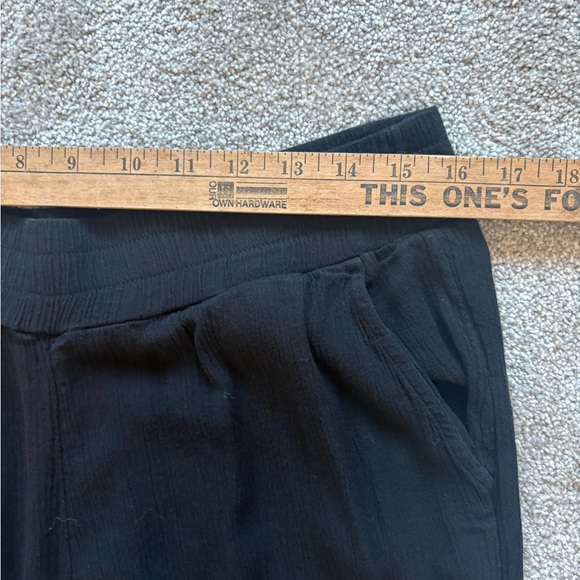 Three Dots Women Elastic Waist Black Pants Flowy Beach Size Large - Picture 7 of 8
